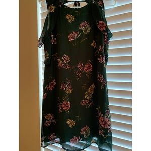 Green floral dress